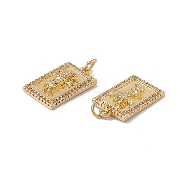 Brass Micro Pave Clear Cubic Zirconia Pendants(KK-G439-01G-02)-2