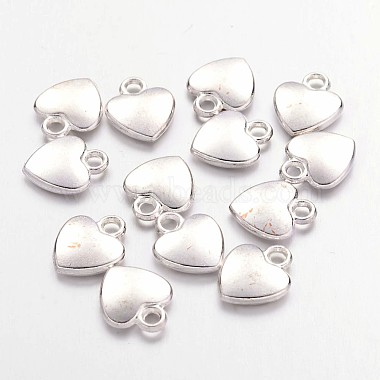 Silver Heart Alloy Charms