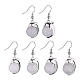 Natural Quartz Crystal Dolphin Dangle Earrings with Crystal Rhinestone(EJEW-A092-20P-01)-1