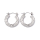 304 Stainless Steel Donut Hoop Earrings for Women(EJEW-E199-01P)-1