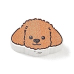 Printed Wood Beads, Dog, Dark Salmon, 13x20x8mm, Hole: 2.5mm(WD-CBAA998-B05)