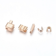 Clothing Accessories, Iron Zipper Repair Down Zipper Stopper and Plug, for Zipper Repair, Light Gold, 11x8x5mm(IFIN-WH0051-67A-KCG)