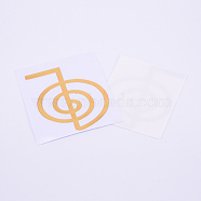 Self Adhesive Brass Stickers, Scrapbooking Stickers, for Epoxy Resin Crafts, Golden, Vortex Pattern, 20x18.5x0.1mm(DIY-TAC0005-38G-2cm)