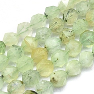 Natural Prehnite Beads Strands, Faceted, Round, 10~10.5x9.5mm, Hole: 1.2mm, about 38pcs/strand, 14.96 inch(38cm)(G-L552O-03-10mm)