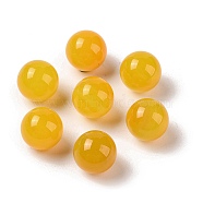 Natural Yellow Agate No Hole Sphere Beads, Round, Dyed & Heated, 12mm(G-K353-04B-28)