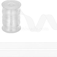 Invisible Stretchy TPU Plastic Transparent Elastic Strap, with Spool, for DIY Bra Lingerie Swimwear, Clear, 15x0.2mm, about 10.94 Yards(10m)/Roll(EW-WH0013-22A)