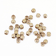 Brass Spacer Beads, Nickel Free, Cube, Raw(Unplated), 2x2mm, Hole: 1.3mm(KK-F713-21C)