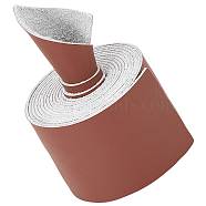 Flat Microfiber Imitation Leather Cord, Garment Accessories, Saddle Brown, 50x1.5mm, about 2.19 Yards(2m)/Roll(LC-WH0006-07D-04)