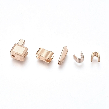 Clothing Accessories, Iron Zipper Repair Down Zipper Stopper and Plug, for Zipper Repair, Light Gold, 11x8x5mm
