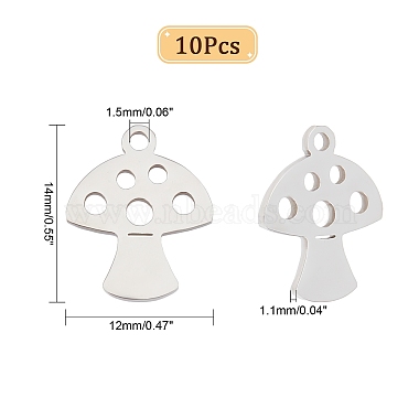DICOSMETIC 10Pcs 201 Stainless Steel Charms(STAS-DC0009-51)-2