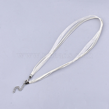 Waxed Cord and Organza Ribbon Necklace Making(NCOR-T002-102)-2