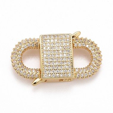 Real 18K Gold Plated Clear Brass Clasps