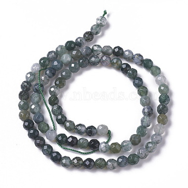 Chapelets de perles en agate mousse naturelle(X-G-F596-21-3mm)-2