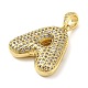 Brass Micro Pave Cubic Zirconia Pendants(KK-E061-03G-01)-2