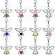 Sunnyclue 24 pièces 12 couleurs décorations de pendentif en alliage(HJEW-SC0003-01)-1