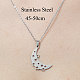 201 Stainless Steel Hollow Moon & Star Pendant Necklace(NJEW-OY001-71)-3