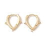 Real 18K Gold Plated Brass Hoop Earring Findings(KK-G415-09G)