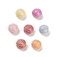 Plastics Beads, Flower, Mixed Color, 7.5x5.5mm, Hole: 1.6mm, 2083pcs/500g(KY-B004-11A)