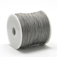 Polyester Cords, Gray, 0.8mm, about 131.23~142.16 yards(120~130m)/roll(OCOR-Q037-08)