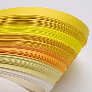 6 Colors Quilling Paper Strips, Yellow, 530x10mm, about 120strips/bag, 20strips/color(DIY-J001-10mm-A02)
