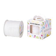 Nylon Thread, White, 0.8mm, about 98.43yards/roll(90m/roll)(NWIR-JP0009-0.8-800-WH)