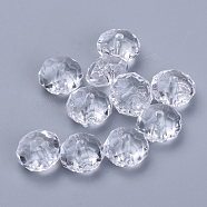 Transparent Acrylic Beads, Faceted, Rondelle, Clear, 22x15mm, Hole: 3mm(X-TACR-Q258-22mm-V01)