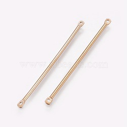 Brass Bar Links, Golden, 40x1mm, Hole: 1mm(KK-TAC0002-03A-G)