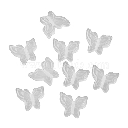 Transparent Resin Beads, Butterfly, Clear, 12x14x4.5mm, Hole: 1.4mm(CRES-B021-13)