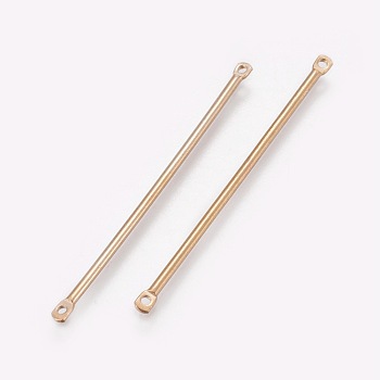 Brass Bar Links, Golden, 40x1mm, Hole: 1mm