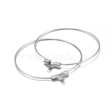 316 Surgical Stainless Steel Hoop Earring Findings(STAS-P238-09P-04)-2