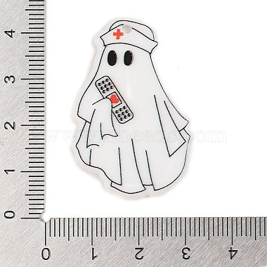 Halloween Theme Opaque Printed Acrylic Pendants(SACR-S034-07B)-3