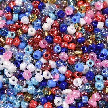 Opaque & Transparent Inside Colours Glass Seed Beads(SEED-A030-10C)-2