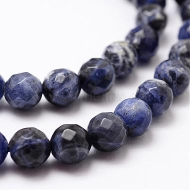 Natural Sodalite Beads Strands(G-D840-19-10mm)-3