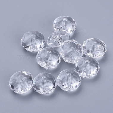 22mm Clear Rondelle Acrylic Beads