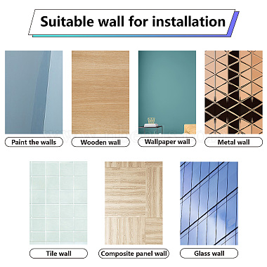 8 hojas 8 estilos de pegatinas de pared impermeables de PVC(DIY-WH0345-222)-4