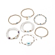 7 pcs 7 ensemble de bracelets extensibles en perles de verre et perles de verre de style mauvais œil pour femme(BJEW-JB09249-02)-4