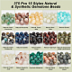 nbeads 375piezas 15 estilos de cuentas de piedras preciosas naturales y sintéticas(G-NB0003-87)-4
