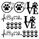 Gorgecraft 8 листы 4 водонепроницаемые наклейки в стиле сердца и медвежьей лапы с наклейками на машину для домашних животных(STIC-GF0001-03C)-1