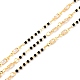 Chaînes de perles en laiton faites à la main de 3.28 pied(X-CHC-C019-02)-1