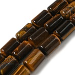 Natural Tiger Eye Beads Strands, Column, 10x6mm, Hole: 0.8mm, about 40pcs/strand, 15.67''(39.8cm)(G-M420-E05-03)