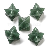 Natural Green Aventurine Beads, No Hole/Undrilled, Merkaba Star, 25x25x25mm(G-A206-01B-60)