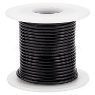 Custom Round Aluminum Wire, Electrophoresis Black, 10 Gauge, 2.5mm, about 32.81 Feet(10m)/Roll(AW-WH0002-15B-EB)