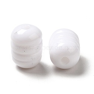 Opaque Acrylic Beads, Column, White, 10x7mm, Hole: 1.8mm, about 1440pcs/500g(MACR-J123-25)