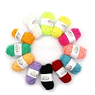12 Skeins Polyester Knitting Yarn, Craft Yarn for Kids, Shawl Scarf Doll Crochet Supplies, Mixed Color, 2mm, about 21.87 Yards(20m)/Skein(PW22070117367)