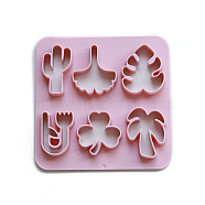 ABS Plastic Plasticine Tools, Clay Dough Cutters, Moulds, Modelling Tools, Modeling Clay Toys for Children, Cactus/Coconut Tree, Leaf, 10x10cm(CELT-PW0003-004E)