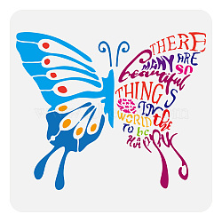 PET Hollow Out Drawing Painting Stencils, for DIY Scrapbook, Photo Album, Butterfly, 30x30cm(DIY-WH0391-0933)