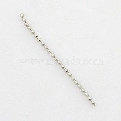 304 Stainless Steel Ball Chains, with Spool, Faceted, Stainless Steel Color, 1.2mm(X-CHS-A002B-F1.2mm)