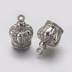 Ion Plating(IP) 304 Stainless Steel Pendants, Crown, Antique Silver, 20x14mm, Hole: 2mm(STAS-J022-087P)