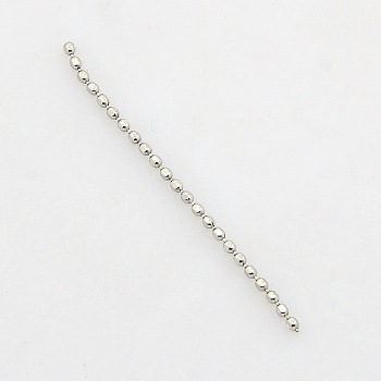 304 Stainless Steel Ball Chains, with Spool, Faceted, Stainless Steel Color, 1.2mm