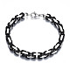 Two Tone 201 Stainless Steel Byzantine Chain Bracelet for Men Women(BJEW-S057-87A)-1